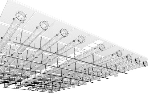 Ceiling Ventilation Pipes 5 Modèle 3D