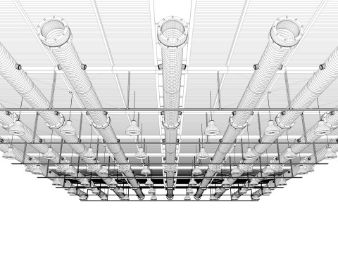 Ceiling Ventilation Pipes 5 Modèle 3D