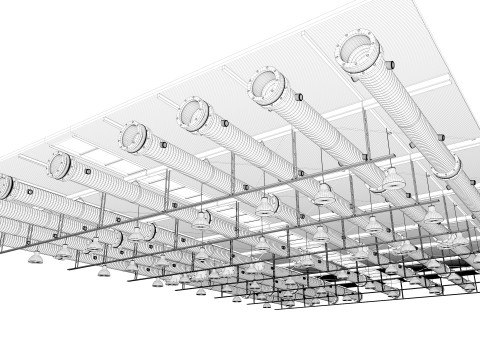 Ceiling Ventilation Pipes 5 Modèle 3D