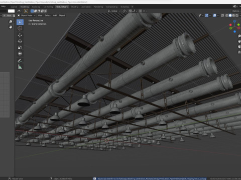 Ceiling Ventilation Pipes 5 Modèle 3D