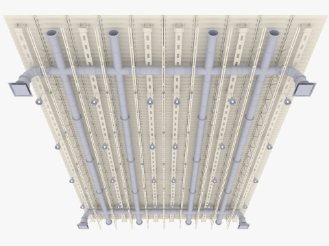Ceiling Ventilation Pipes 6 3D Модель