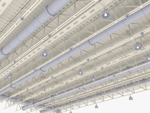 Ceiling Ventilation Pipes 6 3D Модель