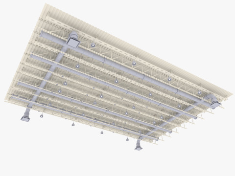 Ceiling Ventilation Pipes 6 3D Модель