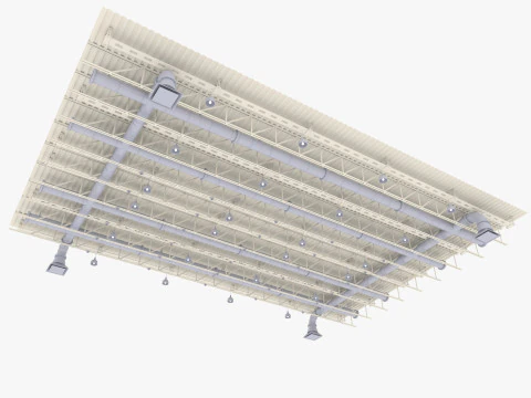 Ceiling Ventilation Pipes 6 3D Model