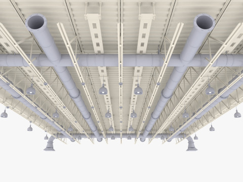 Ceiling Ventilation Pipes 6 3D Модель