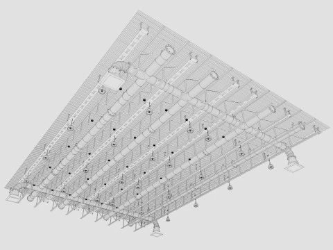 Ceiling Ventilation Pipes 6 3D Model