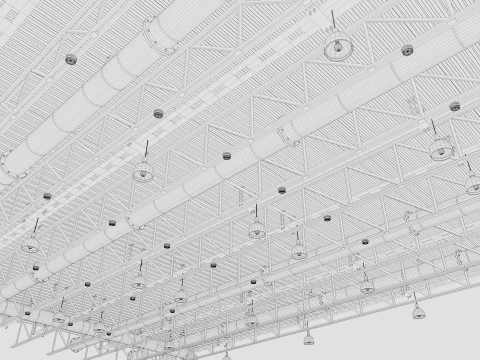 Ceiling Ventilation Pipes 6 3D Model