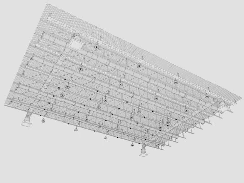 Ceiling Ventilation Pipes 6 3D Model