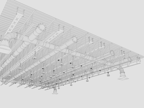 Ceiling Ventilation Pipes 6 3D Модель