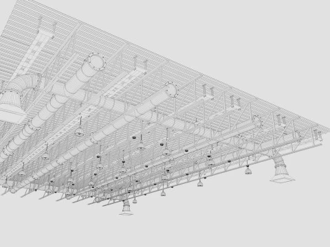 Ceiling Ventilation Pipes 6 3D Model