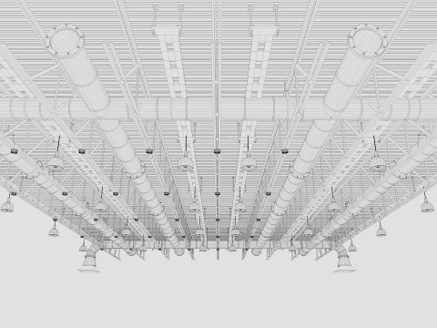 Ceiling Ventilation Pipes 6 3D Модель