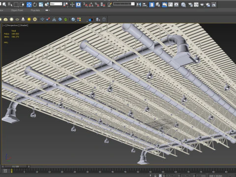 Ceiling Ventilation Pipes 6 3D Model