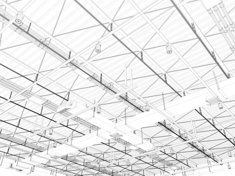 Ceiling Ventilation Pipes 7 3D Model