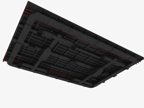 Ceiling Ventilation Pipes 8 3D Model