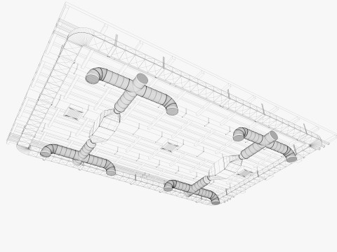 Ceiling Ventilation Pipes 8 3D Model