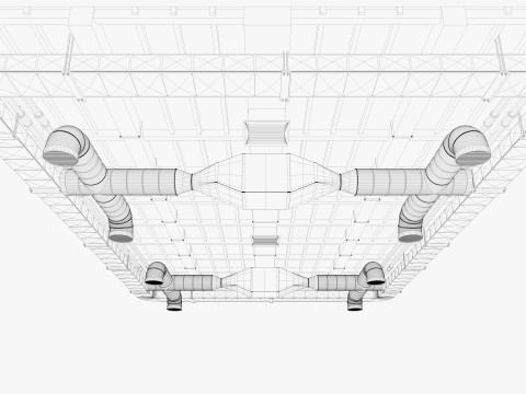 Ceiling Ventilation Pipes 8 3D Model