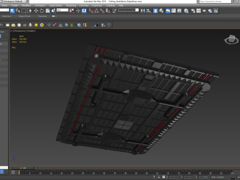 Ceiling Ventilation Pipes 8 3D Model