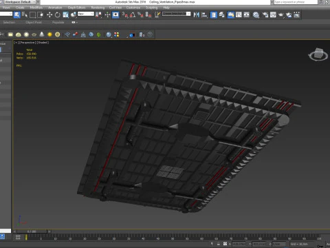Pipa Ventilasi Plafon 8 Model 3D