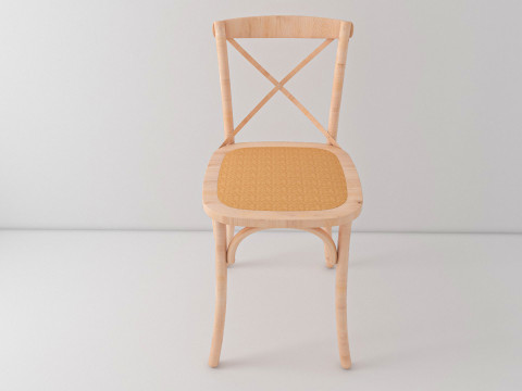 Chair Wood 3 Model 3D
