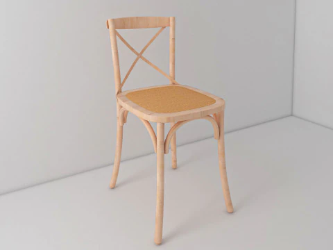 Chair Wood 3 3D Model