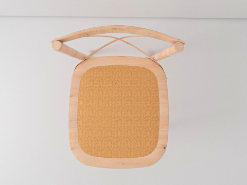 Chair Wood 3 Model 3D