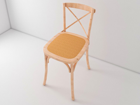 Chair Wood 3 Model 3D