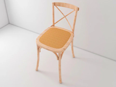 Chair Wood 3 3D Model