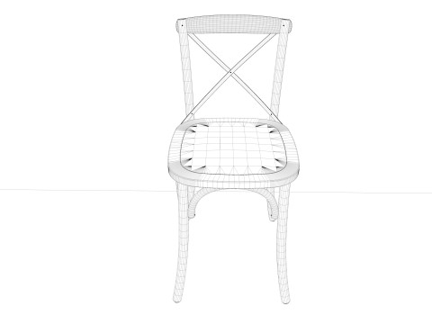 Chair Wood 3 Model 3D
