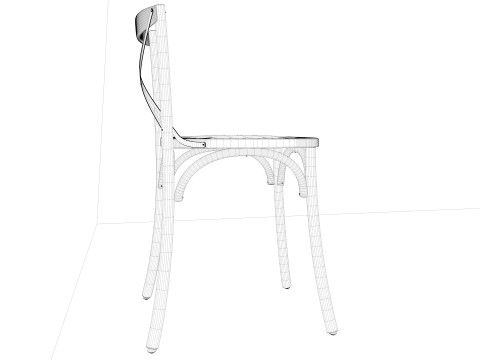 Chair Wood 3 Model 3D