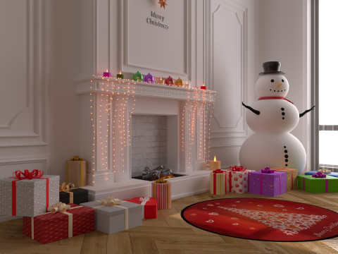 Christmas Fireplace 2 3D 모델