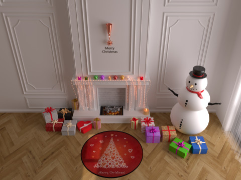 Christmas Fireplace 2 3D 모델