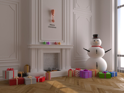 Christmas Fireplace 2 3D 모델
