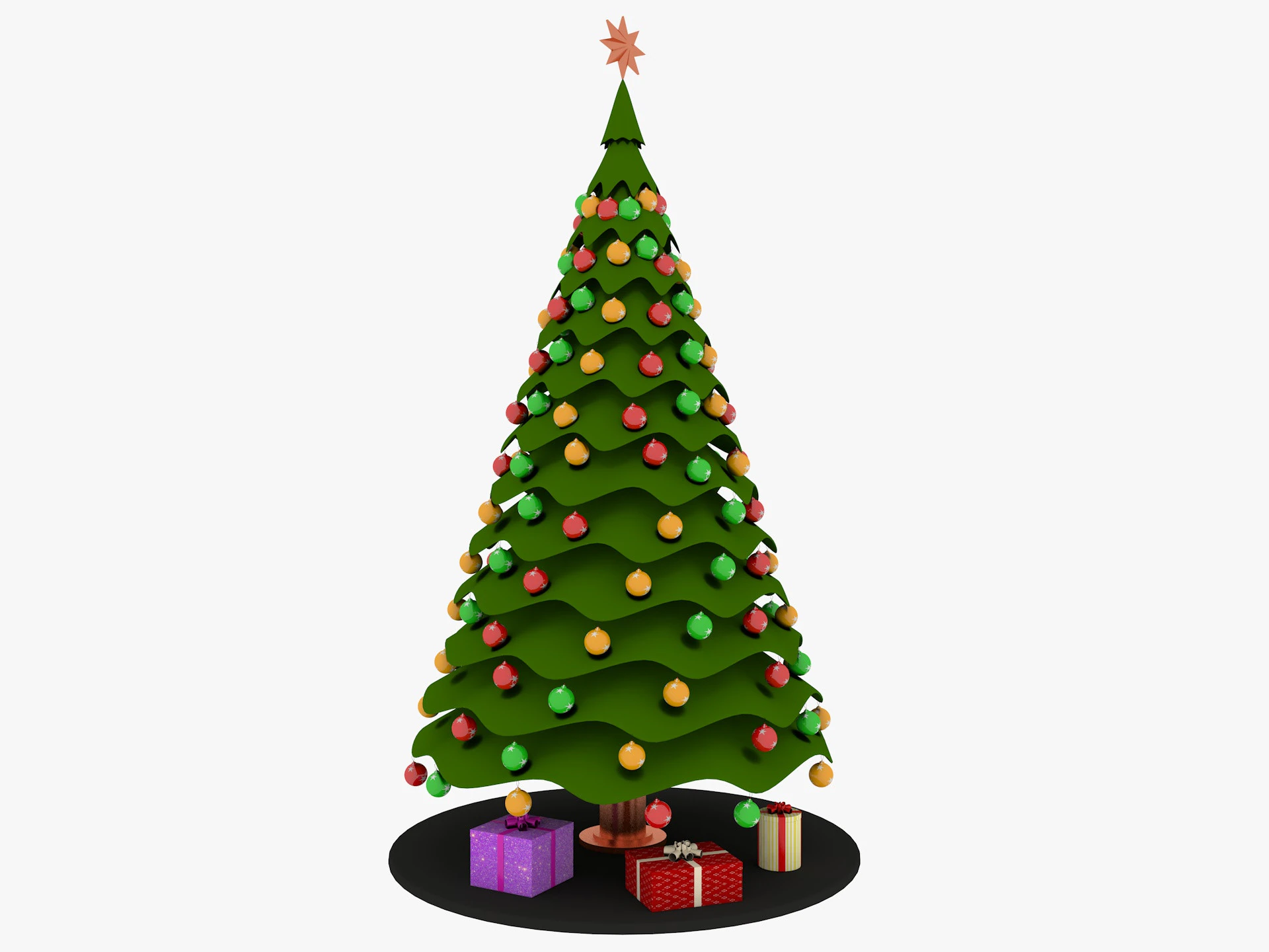 Weihnachtsbaum 3D Modell .c4d .max .obj .3ds .fbx .stl .blend 