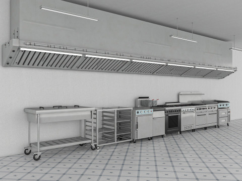Commercial Kitchen Modelo 3D