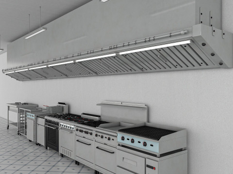 Commercial Kitchen Modelo 3D
