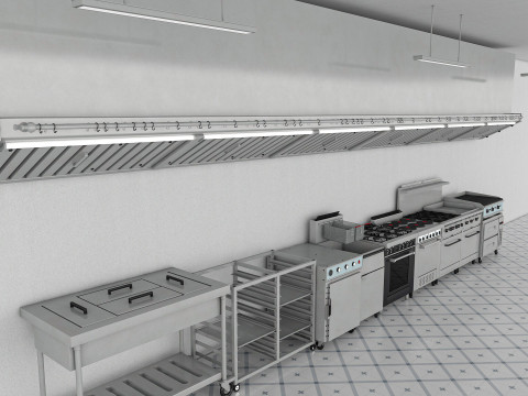 Commercial Kitchen Modelo 3D