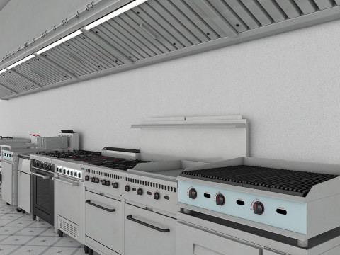 Commercial Kitchen Modelo 3D