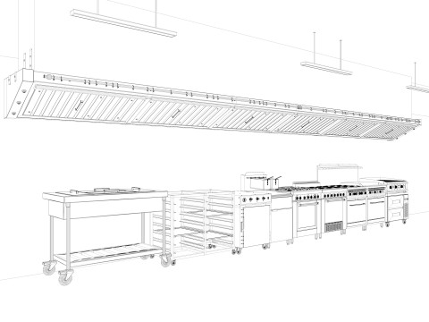 Commercial Kitchen Modelo 3D