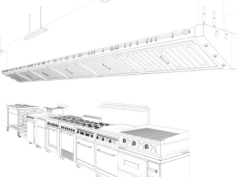 Commercial Kitchen Modelo 3D