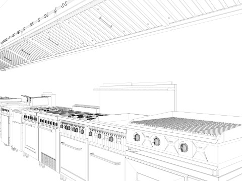 Commercial Kitchen Modelo 3D