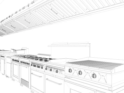 Commercial Kitchen 3D Model