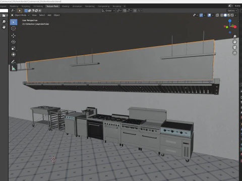 Commercial Kitchen 3D Model
