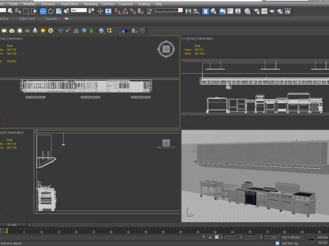 Commercial Kitchen Modelo 3D