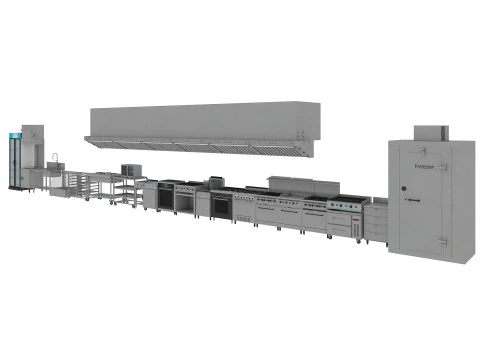 Commercial Kitchen Equipments 2 3D Model