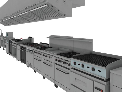 Commercial Kitchen Equipments 2 3D Модель