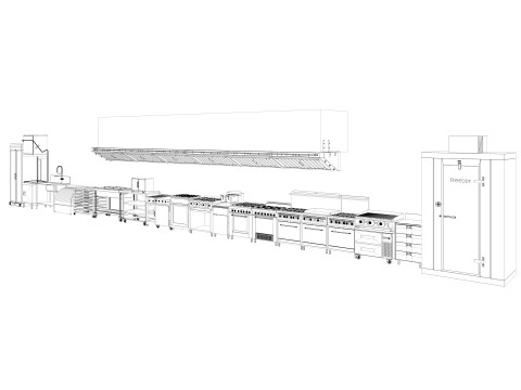 Commercial Kitchen Equipments 2 3D Модель
