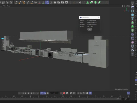 Commercial Kitchen Equipments 2 3D Model