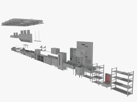 Attrezzature da cucina commerciale Modello 3D
