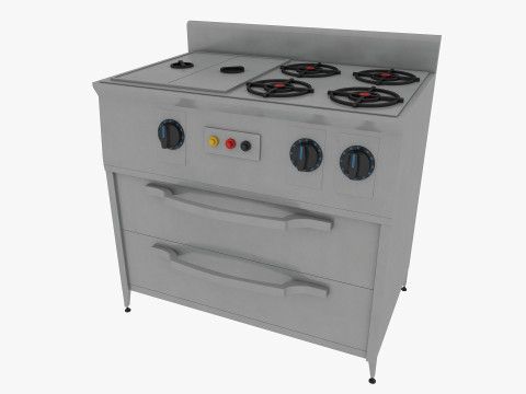 Commercial Kitchen Equipments 3D Model