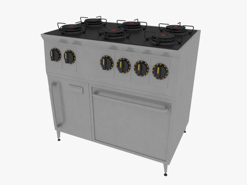 Commercial Kitchen Equipments 3D Model